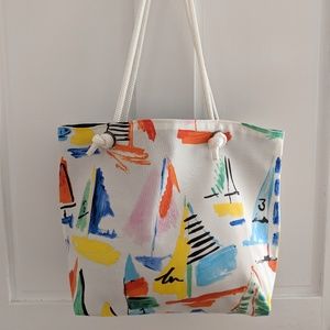 Sailboats Handmade Rope Handled Bags